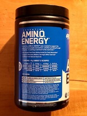 Optimum Nutrition Amino Energy Pre Workout Blue Raspberry 30 Servings BB 5/2023