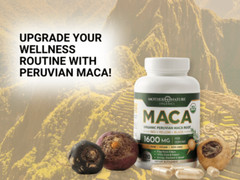 Certified USDA Organic Maca Root Capsules, 1,600mg, 120 count – Two Month Supply