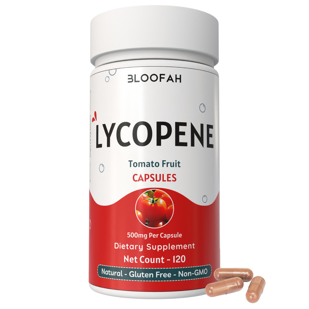 Bloofah Lycopene Tomato Fruit Powder Capsules 500mg | 120 Count | Clean Label