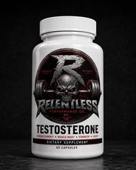 Relentless Performance Testosterone Booster Capsules 60 ct for Men