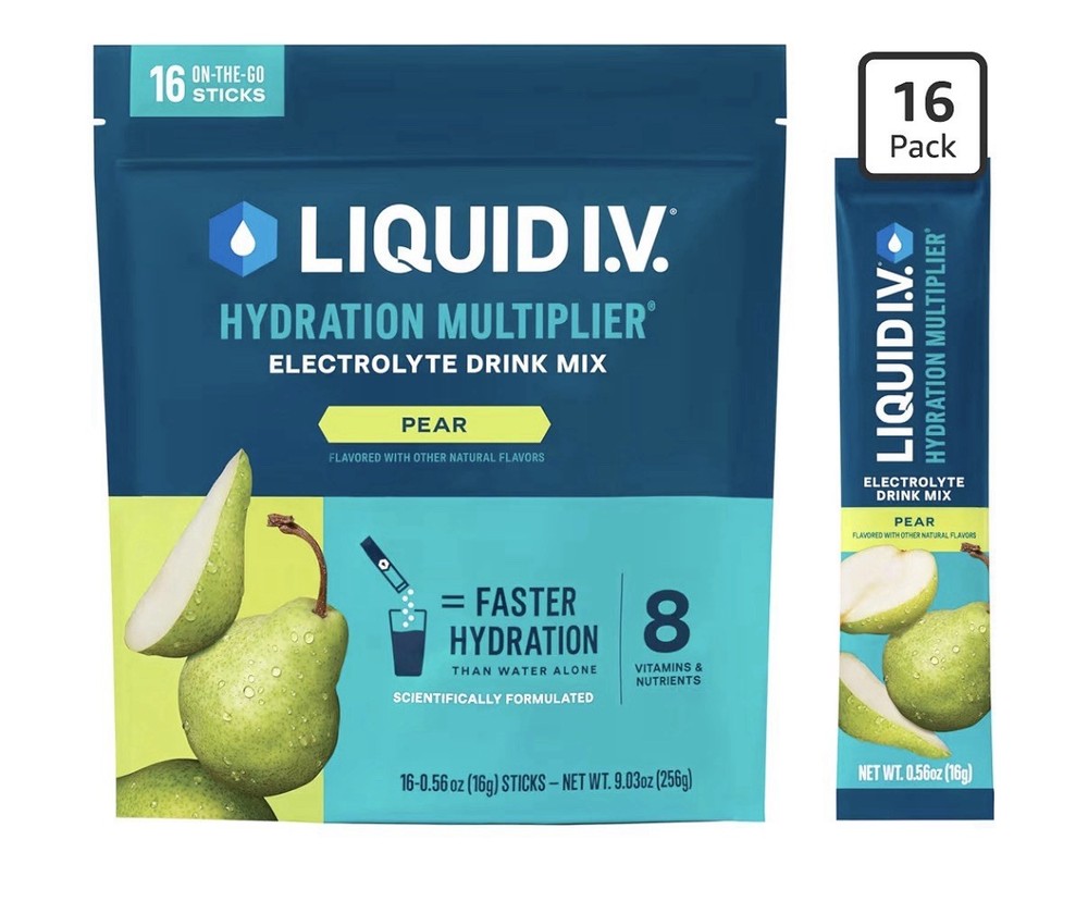 Liquid I.V.® Hydration Pear Electrolyte Powder Drink Mix 16 Pouches