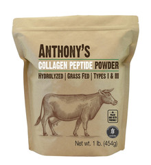 Anthony’s Collagen Peptide Powder, 1 lb, Pure Hydrolyzed, 1 Pound (Pack of 1)