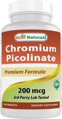 Best Naturals Chromium Picolinate Tablet, 200 240 Count (Pack of 1), No Color