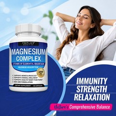 Toplux 8 Forms Magnesium Complex 1000mg Daily Mineral Health Supplement