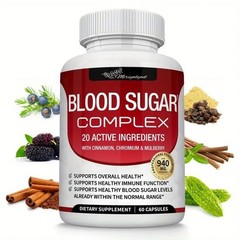 Blood Sugar Support Complex 2-Pack 120pill Cinnamon, Chromium, Alpha Lipoic Acid