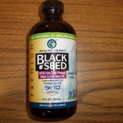 Amazing Herbs 100% Pure Cold-Pressed Black Seed Oil 8 fl oz Exp. 6/2028