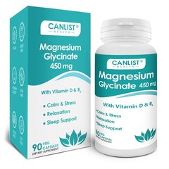 CANLIST Magnesium Glycinate Supplements 450mg for Bone & 90 Count (Pack of 1)