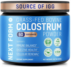 Bovine Colostrum Powder 25% IgG Grass Fed Immune Support Unflavored 3.17oz 90g