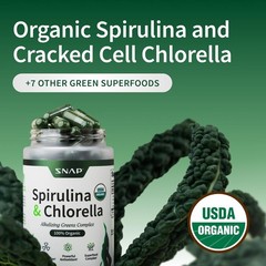 Snap Supplements Organic Spirulina and Chlorella