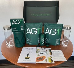 AG1 Athletic Greens Brand New Complete Kit (2) AG1 Pouch (5) AG1 Travel Packs