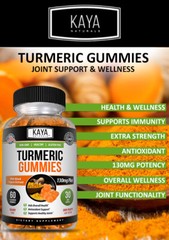 (2 Pack) Turmeric Curcumin Ginger Gummies 60 Count, Pain Relief & Joint Support