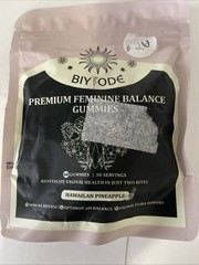 Premium Feminine Balance Gummies Hawaiian Pineapple 60ct Biyode
