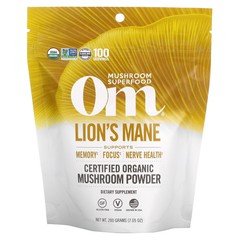 Certified Organic Mushroom Powder, Lion’s Mane, 7.05 oz ( 200 g)
