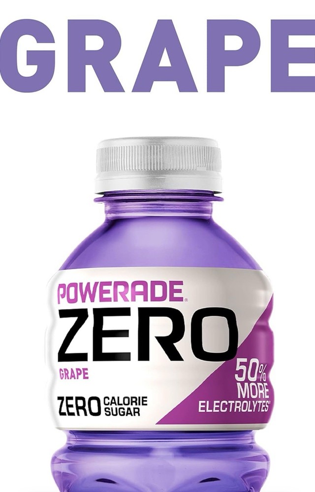 POWERADE ZERO Grape Bottled Electrolyte Sports Drink, 20 fl oz, 8 Count