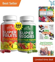 Fruits and Vegetables Supplement Capsules 360 Count Boost Energy