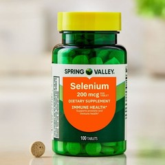 Spring Valley Selenium Tablets 200 mcg Immune Health 100 Count