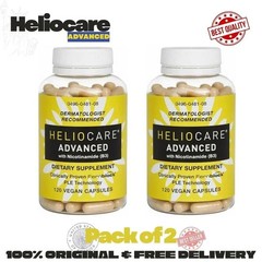2 Packs Heliocare Advanced Nicotinamide B3 Skin Health 120 Capsules Exp: 07/2028