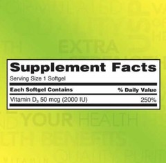 Kirkland Signature Extra Strength D3 50 mcg (2000iu) 600 Softgels Exp. 06/2024