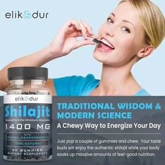2xSHILAJIT + ASHWAGANDHA GUMMIES Potent Antioxidant Immune Support Overal Health
