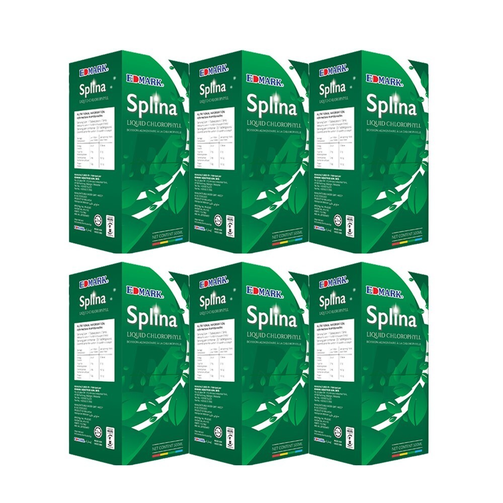 6x Edmark Splina Chlorophyllin Cleansing Detox Toxin Anti Aging Spirulina Slim