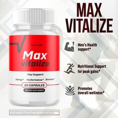 (3 Pack) Max Vitalize Advanced Male Support Supplement MaxVitalize 180 Capsules