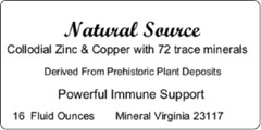 Natural Source Colloidal Zinc & Copper with 72 trace minerals – 16 oz bottle