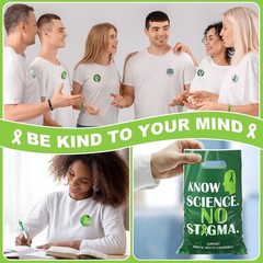 Complete Mental Health Support Package with 50 Gift Bags and Green Accessories
