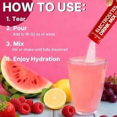 2pack Electrolyte Hydration Packets Best Electrolytes Drink Mix, Sugar Free 40ct