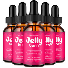 Jelly Burn Drops, Official Jelly Burn Supplement Drops with All Natural (5 Pack)