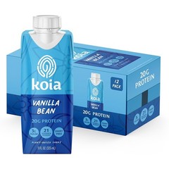 Koia Plant Based Protein Shake Vanilla Bean 20g Protein 3g Sugar Prebiotic Fiber