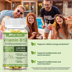 Vitamin B12 (Methylcobalamin) 2000mcg, 120 Capsules – Vegetarian Caps
