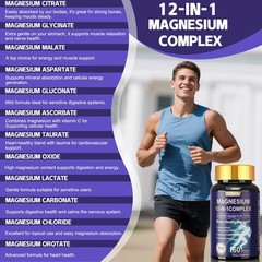 2-Pack Magnesium 12 Complex – Advanced Magnesium Blend for Daily Wellness-120 ct