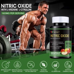 MENXI Nitric Oxide Booster Supplement – L-Arginine, L-Citrulline 1500mg 60 Pills