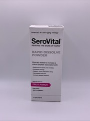 NEW SeroVital Rapid Dissolve Fruit Punch Powder 14 Sachets Sealed Exp (READ)