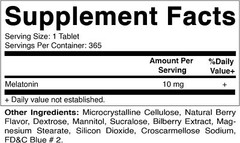 Vitamatic Melatonin 10mg Tablets | Vegetarian, Non-GMO, Gluten Free | 1 Year…