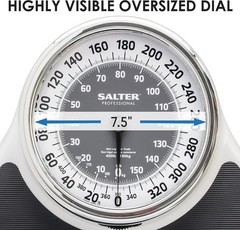 Salter Pro-Helix Professional Oversized Bathroom Scale with White and Black