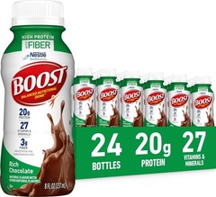 BOOST High Protein Fiber Nutritional Drink Rich Chocolate 8 fl oz 24 Pack NEW