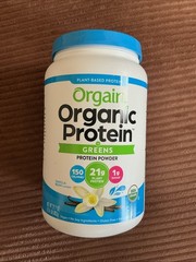 Orgain Organic Vegan Protein Powder + Greens, Vanilla Bean – 21g 1.94 Pound NEW