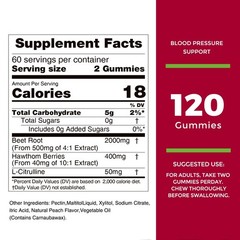 Nature’s Key 2000mg Beetroot Gummies– Heart Health, Blood Circulation Support