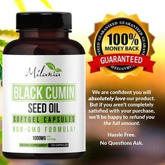 Premium Black Seed Oil Capsules 120 Softgels Nigella Sativa Black Cumin Seed Oil