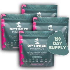 3PCS Optimize Minerals Multi – Mineral Daily Powder – Gluten Free, 30 Servings