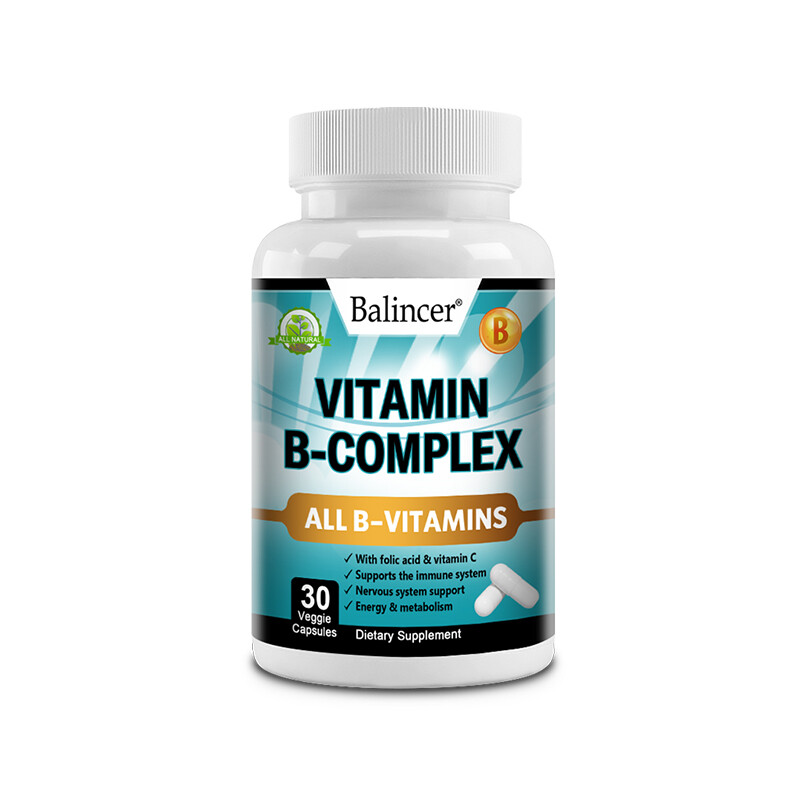 Balincer Vitamin B Complex , 30-120 Capsules with Vitamin C – High Potency