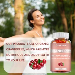 Cranberry Gummies – with VitaminC – UTI Support, Kidney and Bladder Health