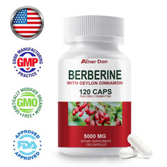 Berberine with Ceylon Cinnamon 5000mg For Heart Health & Immune 120 Capsules