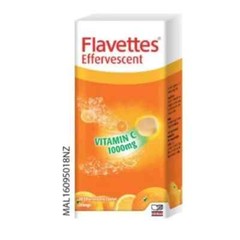 FLAVETTES Effervescent GLOW Vitamin C Orange For Hair and Skin Health 1000mg