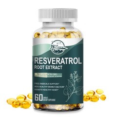 1200mg Resveratrol Capsules Natural Anti-Aging Antioxidant, Radiant Skin