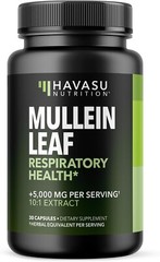 Mullein Leaf Capsules for Respiratory Health 5000mg Extract 10:1 Lung Supp, 30ct