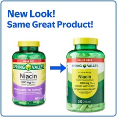 (2 pack) Valley Flush Free Niacin Dietary Supplement Capsules