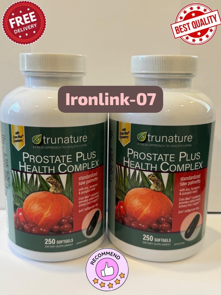 2-Pack Trunature Prostate Plus Complex Capsules New Exp 03/2027