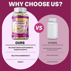 Female Hormone Balance 120pcs, Regulate Menstrual Cycles,Promotes Ovarian Health